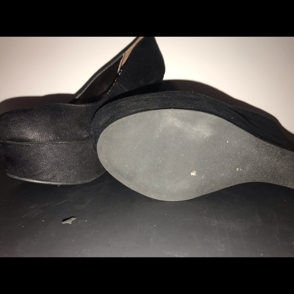Black Suede Steve Madden Platform Heels - Picture 3 of 5